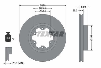 Brake Disc TEXTAR 93240600