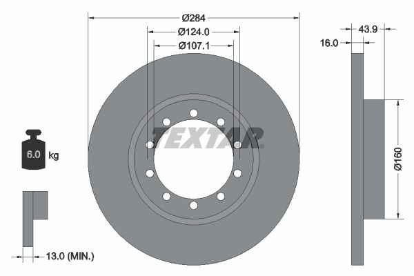 TEXTAR 93242500 Brake Disc