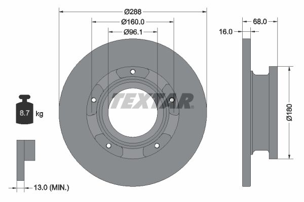 TEXTAR 93260700 Brake Disc