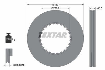 Brake Disc TEXTAR 93272000
