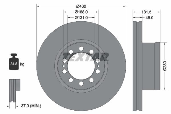 TEXTAR 93291200 Brake Disc