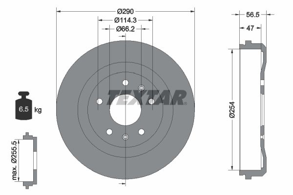 TEXTAR 94030900 Brake Drum