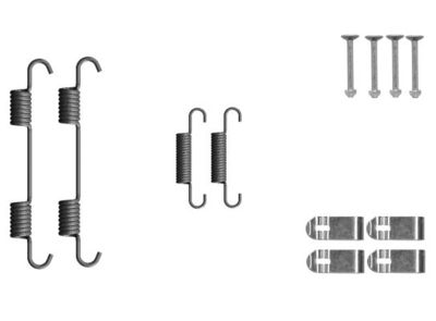 Accessory Kit, parking brake shoes TEXTAR 97049200