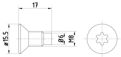 Bolt, brake disc TEXTAR TPM0004