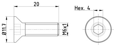 Bolt, brake disc TEXTAR TPM0015