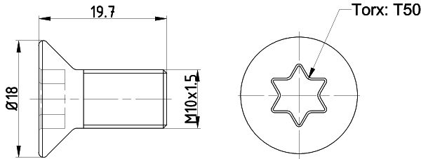 TEXTAR TPM0016 Bolt, brake disc