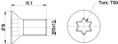 Bolt, brake disc TEXTAR TPM0016