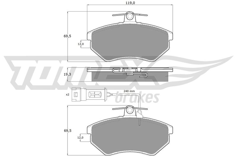 TOMEX Brakes TX 10-111 Brake Pad Set, disc brake