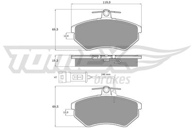 Brake Pad Set, disc brake TOMEX Brakes TX 10-111