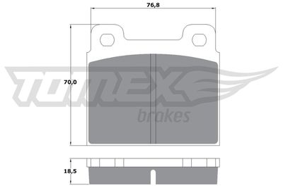 Brake Pad Set, disc brake TOMEX Brakes TX 10-181
