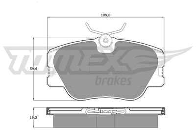 Brake Pad Set, disc brake TOMEX Brakes TX 10-21