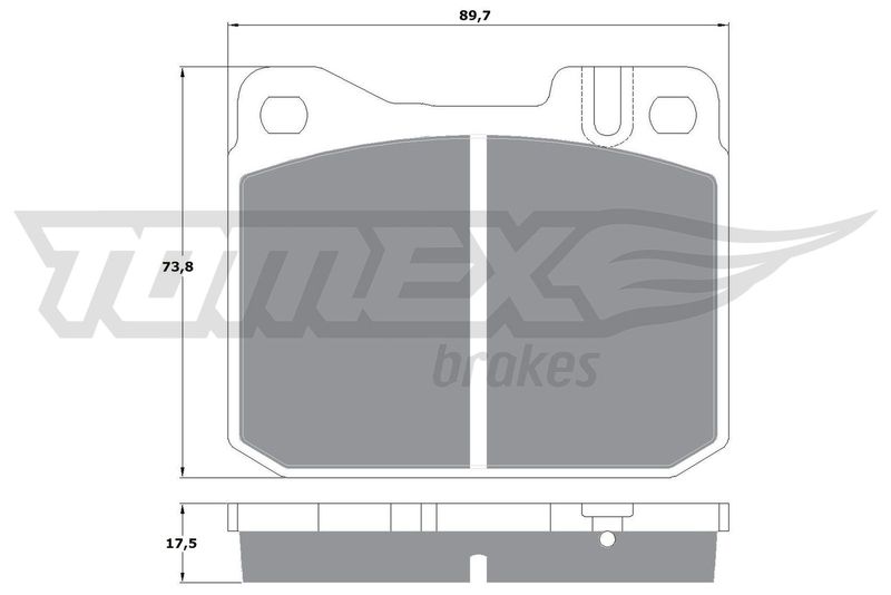 TOMEX Brakes TX 10-222 Brake Pad Set, disc brake