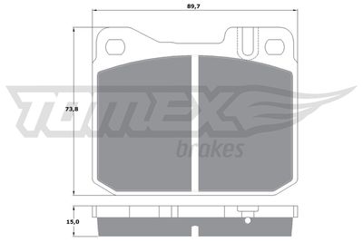 Brake Pad Set, disc brake TOMEX Brakes TX 10-22