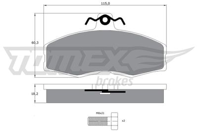 Brake Pad Set, disc brake TOMEX Brakes TX 10-27