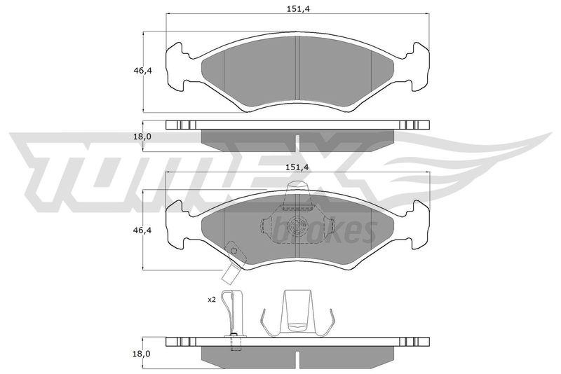 TOMEX Brakes TX 10-29 Brake Pad Set, disc brake