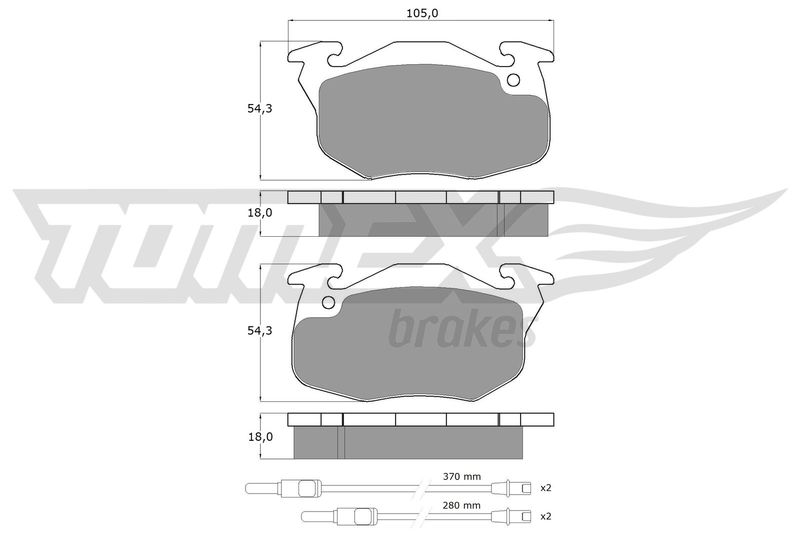 TOMEX Brakes TX 10-341 Brake Pad Set, disc brake