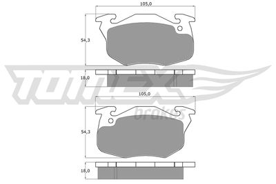 Brake Pad Set, disc brake TOMEX Brakes TX 10-35