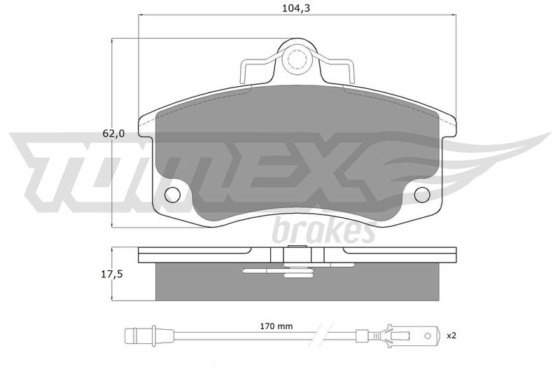 TOMEX Brakes TX 10-361 Brake Pad Set, disc brake