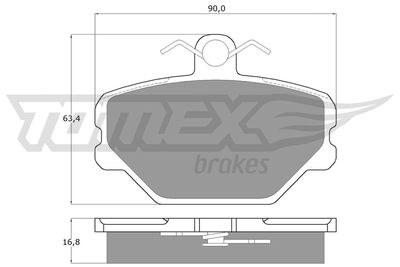 Brake Pad Set, disc brake TOMEX Brakes TX 10-39