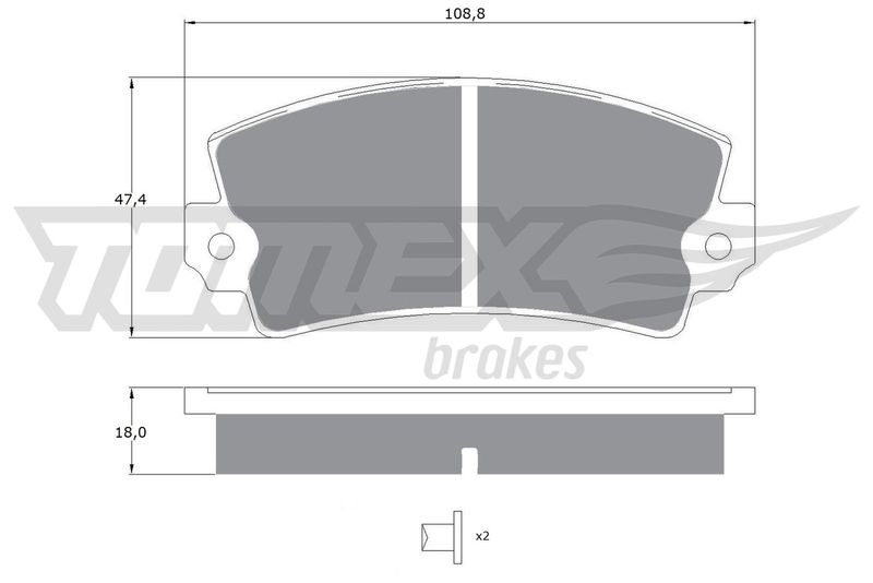 TOMEX Brakes TX 10-434 Brake Pad Set, disc brake