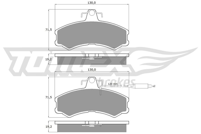 TOMEX Brakes TX 10-46 Brake Pad Set, disc brake