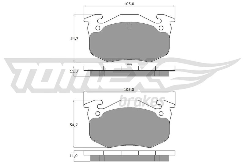 TOMEX Brakes TX 10-502 Brake Pad Set, disc brake