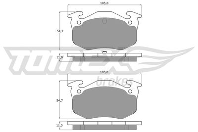 Brake Pad Set, disc brake TOMEX Brakes TX 10-502