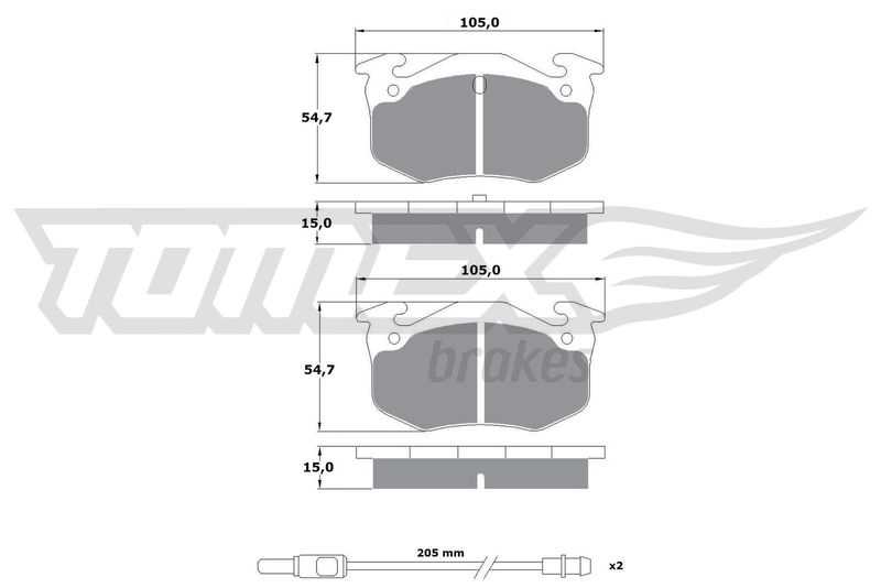 TOMEX Brakes TX 10-512 Brake Pad Set, disc brake