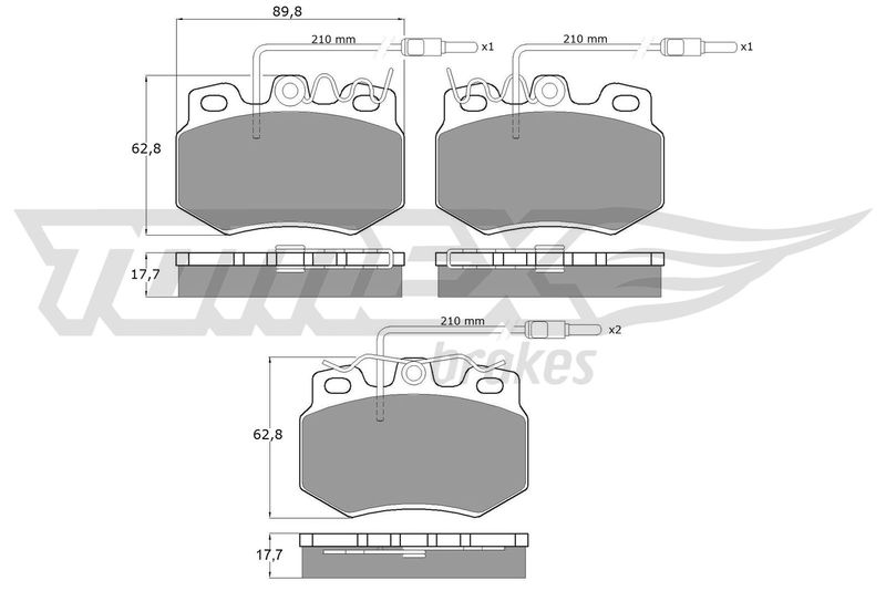 TOMEX Brakes TX 10-551 Brake Pad Set, disc brake