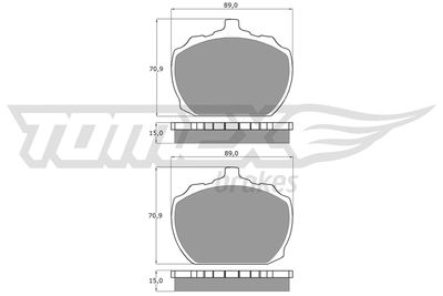 Brake Pad Set, disc brake TOMEX Brakes TX 10-60
