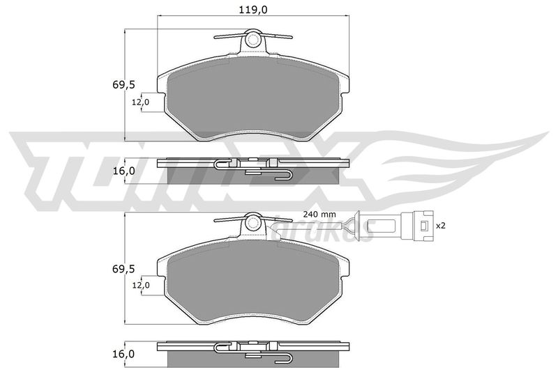TOMEX Brakes TX 10-631 Brake Pad Set, disc brake