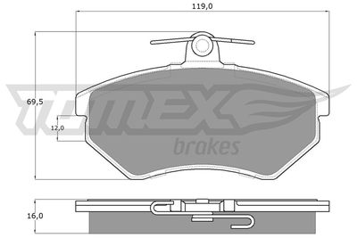 Brake Pad Set, disc brake TOMEX Brakes TX 10-63