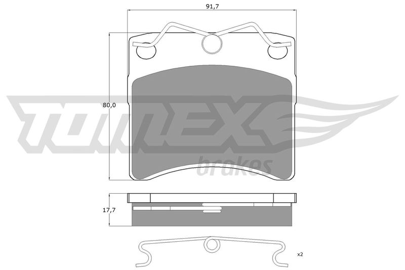 TOMEX Brakes TX 10-64 Brake Pad Set, disc brake