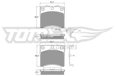 Brake Pad Set, disc brake TOMEX Brakes TX 10-641
