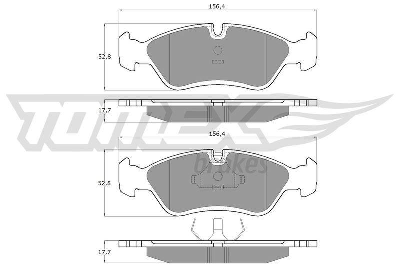 TOMEX Brakes TX 10-68 Brake Pad Set, disc brake