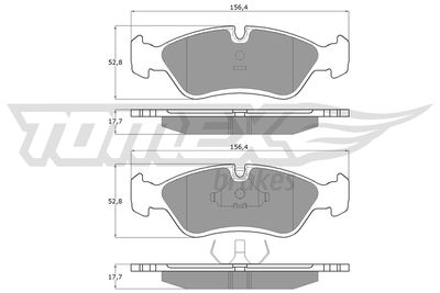 Brake Pad Set, disc brake TOMEX Brakes TX 10-68