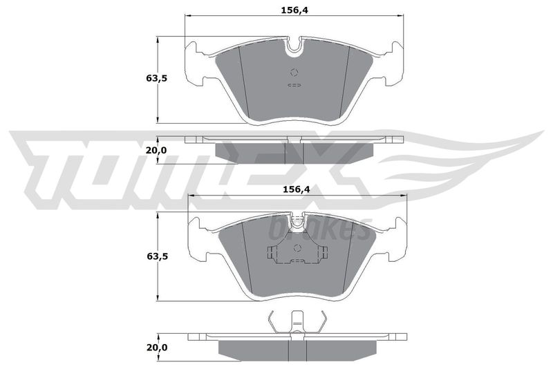 TOMEX Brakes TX 10-69 Brake Pad Set, disc brake