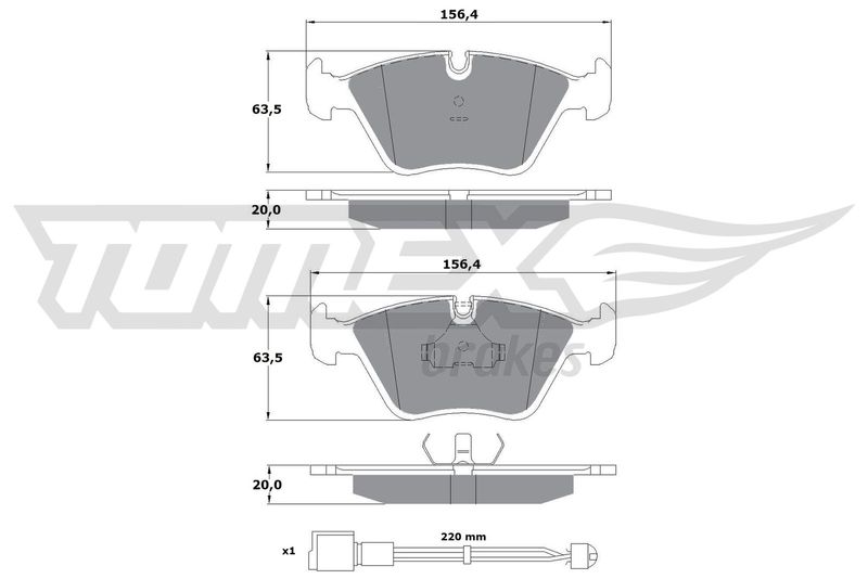 TOMEX Brakes TX 10-691 Brake Pad Set, disc brake
