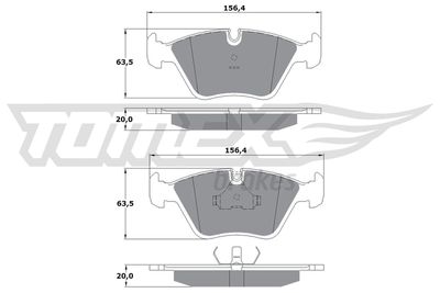 Brake Pad Set, disc brake TOMEX Brakes TX 10-69