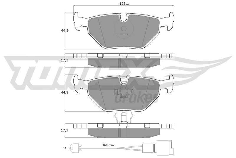 TOMEX Brakes TX 10-701 Brake Pad Set, disc brake
