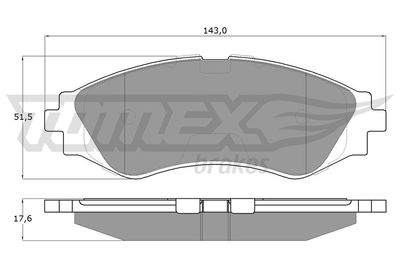 Brake Pad Set, disc brake TOMEX Brakes TX 10-74