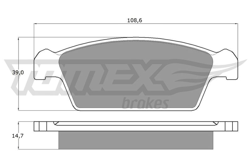 TOMEX Brakes TX 10-75 Brake Pad Set, disc brake