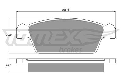 Brake Pad Set, disc brake TOMEX Brakes TX 10-75