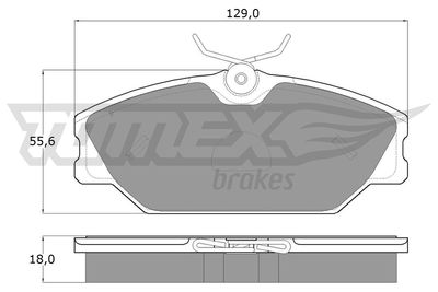 Brake Pad Set, disc brake TOMEX Brakes TX 10-761