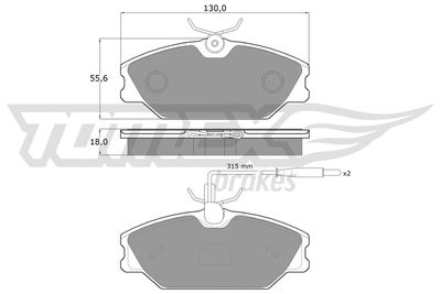 Brake Pad Set, disc brake TOMEX Brakes TX 10-76