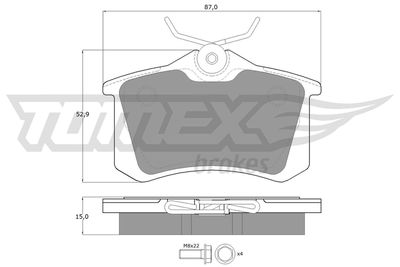 Brake Pad Set, disc brake TOMEX Brakes TX 10-78