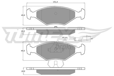 Brake Pad Set, disc brake TOMEX Brakes TX 10-791