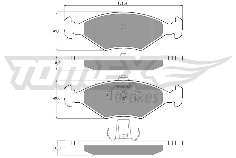 TOMEX Brakes TX 10-793 Brake Pad Set, disc brake