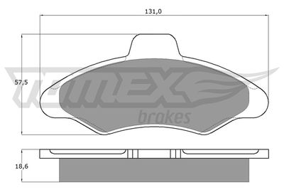 Brake Pad Set, disc brake TOMEX Brakes TX 10-82