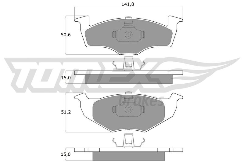 TOMEX Brakes TX 10-851 Brake Pad Set, disc brake